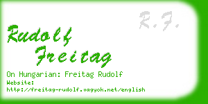 rudolf freitag business card